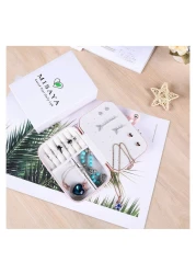 Jewelry Box Travel Jewelry Organizer Cases, Double Leather Jewel Cabinet Gift Case Jewelry Display Storage Case Jewelry Storage Box for Necklace Earrings Rings Bracelet pink