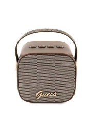 CG Mobile Guess Wireless Speaker with Handle, PU Leather, Bluetooth V5.3, 1200mAh Battery, Studio Quality Sound, AUX, TWS, TF Card, 4H Playtime, 112&plusmn;3 dB Sensitivity - Brown