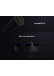 Xiaomi - Wireless Car Charger 20W Max Power Inductive Electric Clamp Arm Double Heat Dissipation 2.5D Crystal Light Charging Compatible iPhone Xs/Xs Max/XR/X/ 8/8 Plus, Samsung Galaxy S10 /S10+/S9 /S9+