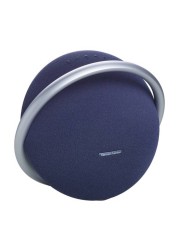 Harman Kardon Portable Bluetooth Speaker Onyx Studio 8, Bluetooth 5.2, Dual Microphones, 8 Hours Playtime, Li-ion Polymer Battery, Self-Tuning Tech, Recycled Plastic, Blue
