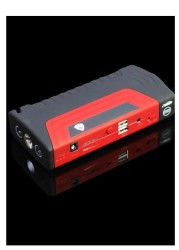Portable Car Jump Starter Battery Pack with Powerful Booster Cable, Air Compressor, Extra Battery, Jumper Cable, Tire Inflator & LED Light 2 USB/DC 12V Ports