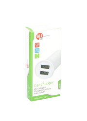 All Ride Connect Car Charger 2.1A 2 USB 12-24V White