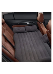 Inflatable Back Seat car Air Mattress Travel Air Bed Cushion with Auto Pump and Two Pillows, Portable Camping Vacation Rest Sleeping Pad Fits Universal SUV Truck Minivan Separable Extended