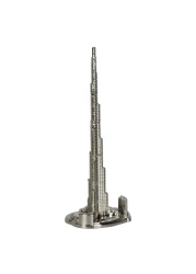 Winds Trading Ahlan UAE Metal Burj Khalifa Extra Small Silver