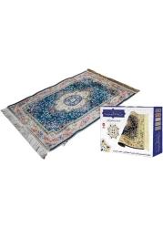 سجادة صلاة مريحة من الحرير مريحة للصلاة لون ازرق