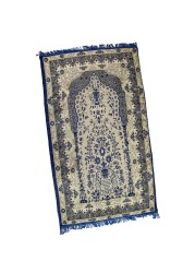 Thick Comfortable Medical Memory Foam Prayer Rug for Kneeling and Sujud Dark Blue