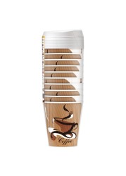 Carrefour Ruffles Paper Cups with Lid 354ml 10 PCS