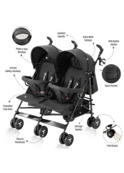 Teknum Twin Stroller Fellow - Black