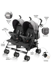Teknum Twin Stroller Fellow - Grey