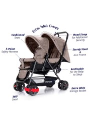 Teknum Double Baby Stroller - Khaki