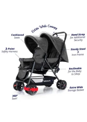 Teknum Double Stroller Combo - Dark Grey