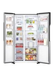 إل جي ثلاجة ببابين متجاورين GRFB587PQAM سعة 509 لتر -فضية-