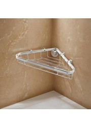 Fitto Rust-Resistant Corner Soap Basket for Shower - Stainless Steel Bathroom Organizer with Drainage Holes, Wall-Mounted Storage Shelf for Shampoo, Conditioner