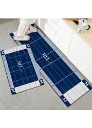2 PCS Set Large Kitchen Mats With Thick Non Slip Bottom For Kitchen Floor With Beautiful Design (50&times;80CM And 50&times;160CM)