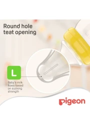 Pigeon SofTouch Peristaltic Plus Wide Neck Silicone Teat 01869 Large Clear 2 PCS