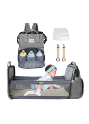 Baby Diaper Bag Waterresistent Travel Backpack with seat and changing station Bag for Boys and Girls Large Capacity Baby Registry Newborn Baby Essential Gifts