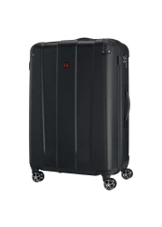 وينغر بروتاكتر حقيبة سفر بـ 4 عجلات وهيكل صلب باللون الأسود بطول 77 سم