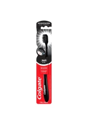 Colgate 360 Black Charcoal Medium Toothbrush With Tongue Cleaner 1 Pcs