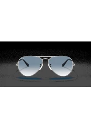 Ray- Ban Unisex Full Rim Aviator Gradient Metal Silver Sunglasses RB3025-003/3F-55