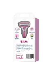 Schick Quattro Women Disposable Razor With Cartridge Multicolour 3 PCS