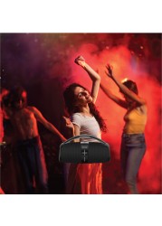 سماعة بورودو جرين لاين Parma Pro اللاسلكية، إضاءة RGB، مقاومة للماء IPX6، بطارية 4000mAh، 6-7 ساعات وقت تشغيل، مسافة Bluetooth 10م، شحن Type-C، شاشة رقمية - رمادي
