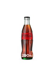 Coca-Cola Zero Calories Carbonated Soft Drink Glass Bottle 290ml