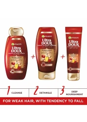 Garnier Ultra Doux Healing Castor And Almond Oil Shampoo White 400ml