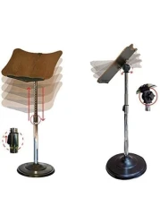 حامل قرآن خشبي ومعدني بارتفاع قابل للتعديل.
