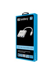 Sandberg USB-C Mini Dock HDMI With USB White