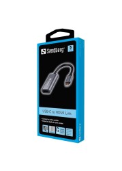ساند بيرغ كابل بمنفذ USB-C إلى شاشة مزودة بمنفذ HDMI - رمادي