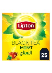 Lipton Flavoured Black Tea Mint 25 Teabags
