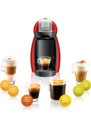 Nescafe Dolce Gusto By De&#39;Longhi Genio 2 Automatic Capsule Coffee Machine With Compact &amp; Powerful Up To 15 Bar Pressure, Cappuccino, Grande, Tea, Hot Chocolate &amp; Espresso Coffee Maker Edg465.R Red