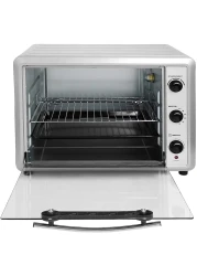 Super General 60 Liter Stainless Steel Electric Oven, Rotisserie-Grill, Convection-Oven, Complete-Heat, SGEO-064-KRC, Silver