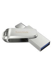 سانديسك فلاش ألترا لوكس مزدوجة بواجهة USB نوع -C بسعة 1 تيرابايت - فضي