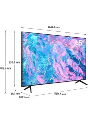 Samsung Smart TV, Crystal UHD, CU7000C, 65 Inch, Black, 2023, Crystal Processor 4K, Smart Hub, Object Tracking Sound Lite, UA65CU7000UXZN