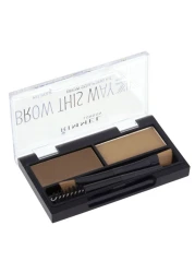 Rimmel London Brow This Way Eyebrow Powder Kit - Med Brown
