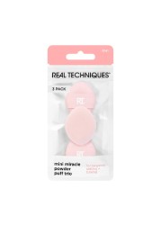 Real Techniques Mini Miracle Powder Puff Trio - 3 Pieces