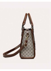 3 Piece Set Floral Pattern Large Capacity Tote Bag With Random Scarf