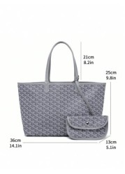 Ladies Large Capacity Casual Tote Handbag Commuting Shoulder Bag Versatile Work Bag New Design