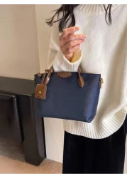 حقيبة يد نسائية عصرية ، حقيبة تسوق كبيرة السعة بشكل كعكة, حقيبة كتف موضة باللون الأزرق