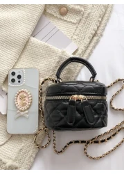 Lightweight Mini Bag Chain Bag Quilted Thread Bag Clutch Bag Bucket Bag Crossbody Bag Suitable For Teen Girls College Students And White Collar Workers Perfect For Office University Work Business Comm