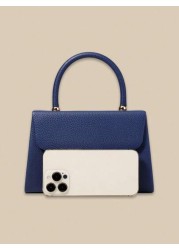 This Evening Bag Has A Certain Capacity To Hold Items Like Phone Wallet And Cosmetics The Handheld Design Is Convenient To Grip The Leather Material With A Litchi Texture And The Exquisite Metal Conne