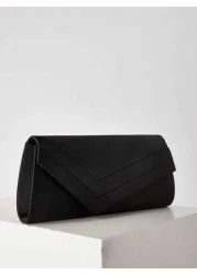 حقيبة مساء نسائية عصرية، حقيبة كلاتش نسائية بتصميم جديد، حقيبة حفلة ذات رفرفة غير متماثلة، حقيبة كتف نسائية أ