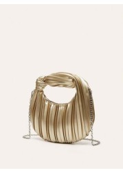 zijinling Women Ruched Handbag New Cloud Bag Versatile High End Crescent Shaped Evening Bag Dumpling Bag