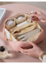 حقيبة أغراض التجميل كبيرة السعة 3/1 قطعة، حامل فرش المكياج، حقيبة مستحضرات التجميل، حقيبة غسيل، حقيبة سفر محمو