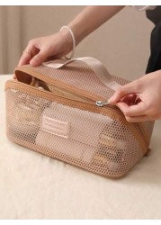 1pc Travel Makeup Bag Makeup Brush Organizer Bag Portable Cosmetic Bag Desktop Storage Bag Multi Functional Travel Toiletry Bag Large Capacity Cosmetic Storage Bag For Women Beauty Tools And Toiletrie