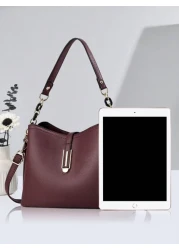Fashion Solid Color Women s Handbag Women s Chain Crossbody Bag Anti Theft Shoulder Bag Women s PU Leather Shoulder Bag With Phone Wallet Bucket Bag Bag For Women Elegant Best Mothers Day Gifts Ever