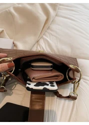 Lightweight Crocodile Embossed Bag For Teen Girls Women College Students Rookies White Collar Ers College Commute Outdoors Travel Outings Business Casual Women Bag Pefect For Office Business And Work