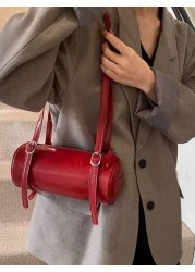 Vintage Red Cylinder Handbag For Women New Premium Niche Style Crossbody Bag Bridal Bag Wedding Bag Valentine S Day Gift