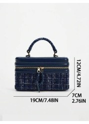 2024 Autumn Winter New Small Square Bag Versatile Hard Shoulder Messenger Box Handbag For Women